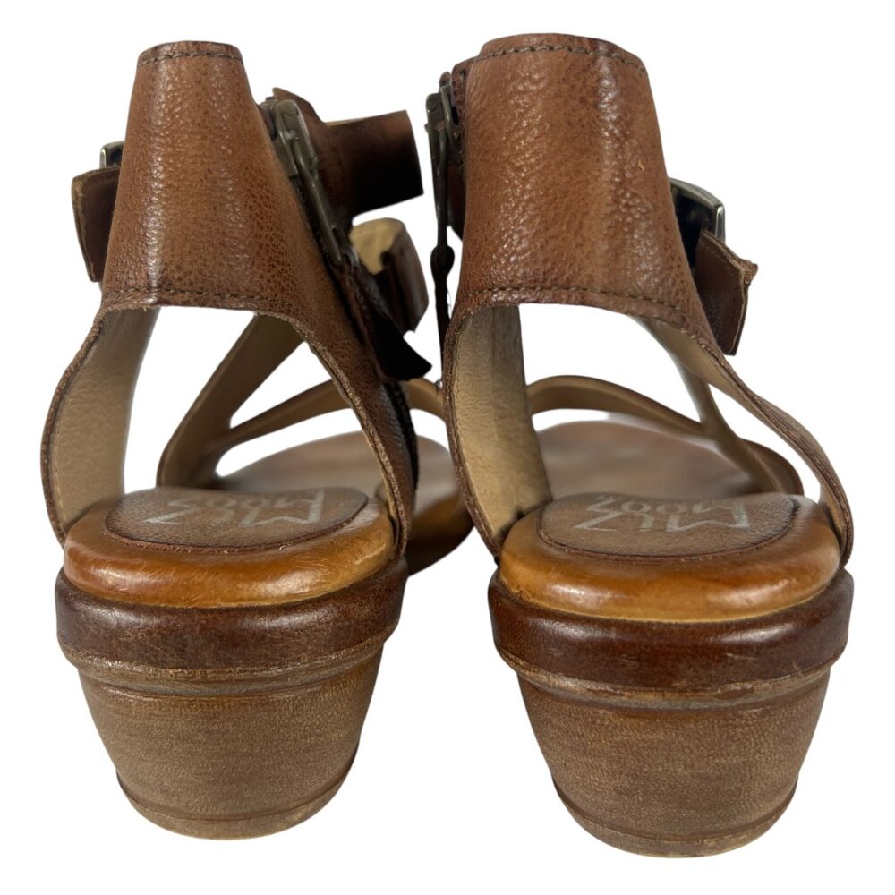 Miz Mooz Coolidge Heeled Leather Sandasl in Brandy Brown Size US 6 ½ or 7 EU 37 - Picture 3 of 12